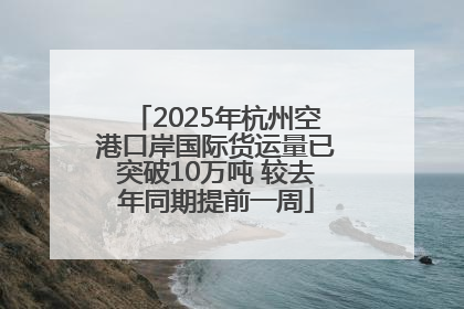 2025年杭州空港口岸国际货运量已突破10万吨 较去年同期提前一周