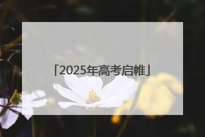 2025年高考启帷