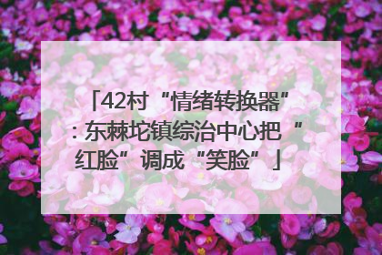 42村“情绪转换器”：东棘坨镇综治中心把“红脸”调成“笑脸”