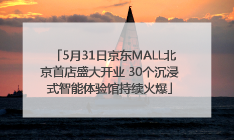 5月31日京东MALL北京首店盛大开业 30个沉浸式智能体验馆持续火爆