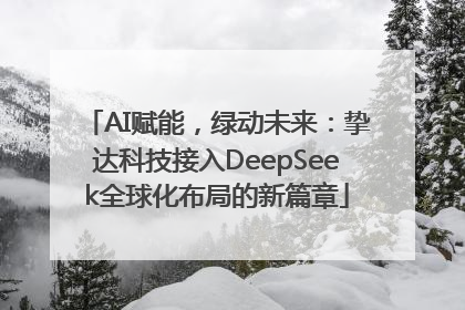 AI赋能，绿动未来：挚达科技接入DeepSeek全球化布局的新篇章