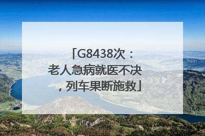 G8438次：老人急病就医不决，列车果断施救
